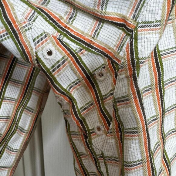 Ariat Button Down Vented Long Sleeve Men’s XL Shirt Checkered Pocket Western - Picture 5 of 16